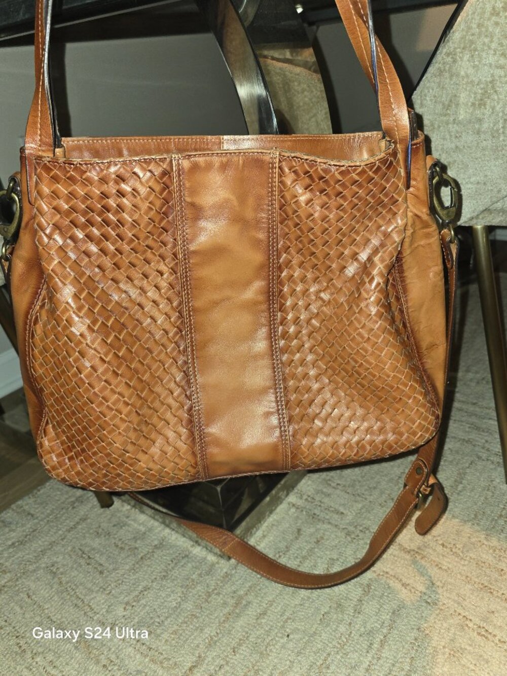 Wilson's leather woven leather bag